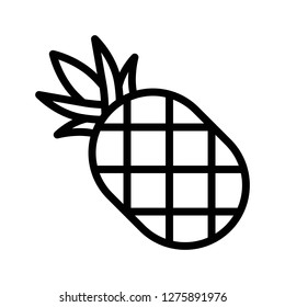 Pineapple vector, Barbecue related line design editable stroke icon