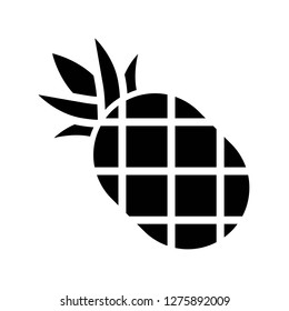 Pineapple vector, Barbecue related solid design icon