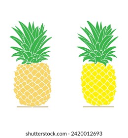 pineapple vector design , beautiful pineapple vector design