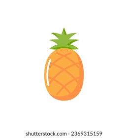 Pineapple vector fruit logo icon. Tropical pineapple symbol illustration ananas exotic fruit design