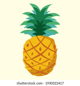 pineapple vector, a fruit suitable for a healthy lifestyle, illustration
