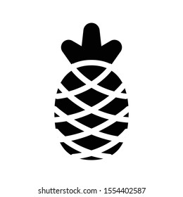 pineapple vector glyph flat icon