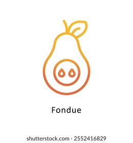 Pineapple   Vector Gradient outline Icon. Eps10 File
