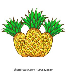 pineapple vector graphic clipart design