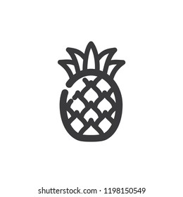 Pineapple vector icon 