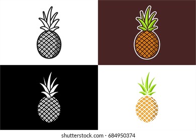 Pineapple vector icon