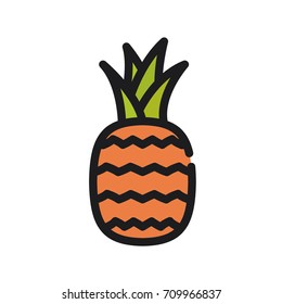 Pineapple. Vector icon