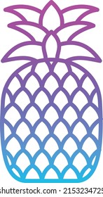 Pineapple vector icon. Can be used for printing, mobile and web applications.
