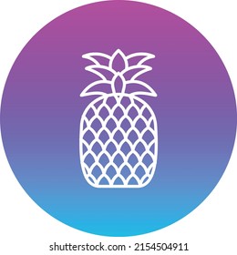 Pineapple vector icon. Can be used for printing, mobile and web applications.