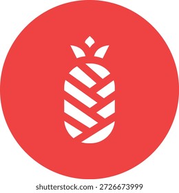 Ilustração de design de ícone de vetor de abacaxi