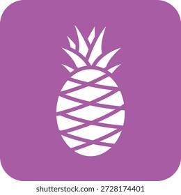 Ilustração de design de ícone de vetor de abacaxi