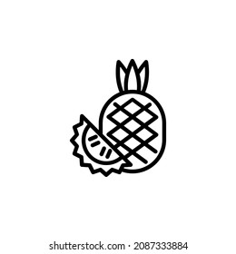 pineapple vector icon. fruit icon outline style. perfect use for icon, logo, illustration, website, and more. icon design line style