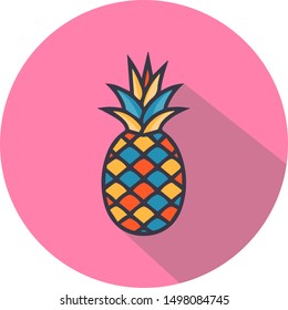 pineapple vector icon. vector graphics