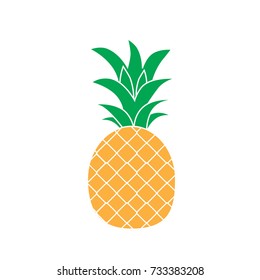 Pineapple Vector Icon. Illustration. Fashion pineapple icon. 