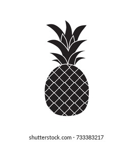 Pineapple Vector Icon. Illustration. Fashion pineapple icon. 