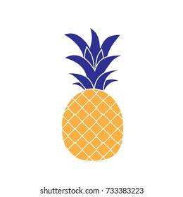 Pineapple Vector Icon. Illustration. Fashion pineapple icon. 