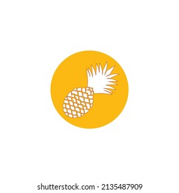 Pineapple vector icon ,illustration logo design template.