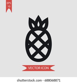 Pineapple vector icon, illustration symbol