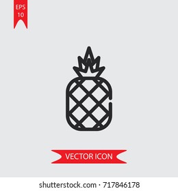 Pineapple vector icon, illustration symbol