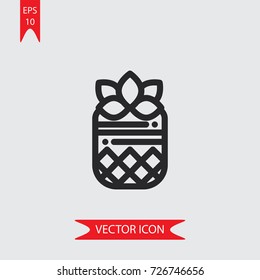 Pineapple vector icon, illustration symbol