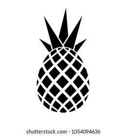 Pineapple vector icon isolated on white background