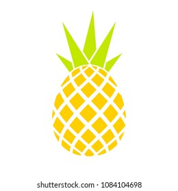 Pineapple vector icon isolated on white background