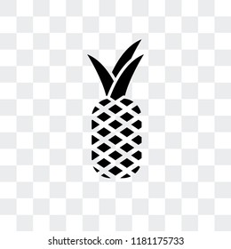 Pineapple vector icon isolated on transparent background, Pineapple logo concept