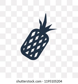 Pineapple vector icon isolated on transparent background, Pineapple transparency concept can be used web and mobile