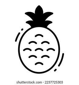 Pineapple vector icon, nutritious food