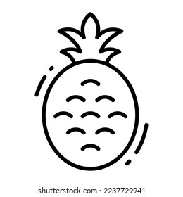 Pineapple vector icon, nutritious food