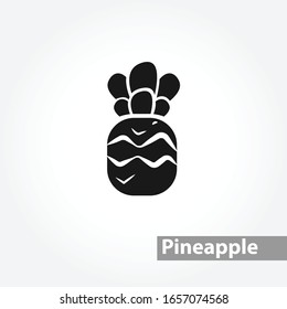 pineapple vector icon on white background