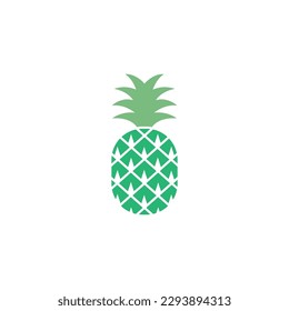 Icono de vector de piña sobre fondo blanco