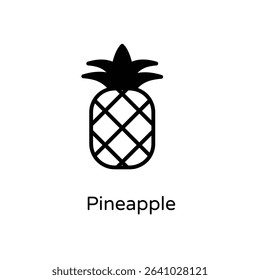 Pineapple vector icon stock illustration