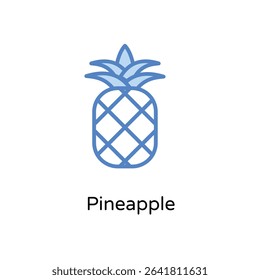 Pineapple vector icon stock illustration