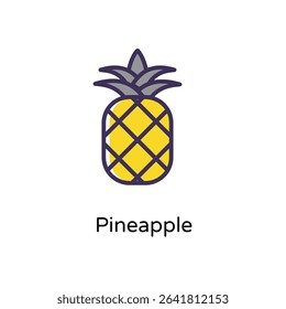 Pineapple vector icon stock illustration