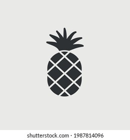 Ananas, Vektorsymbol für süße Früchte