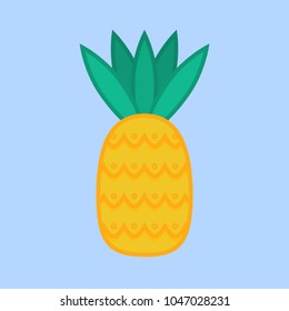 Pineapple vector icon. Tropical fruit. Vector illustration