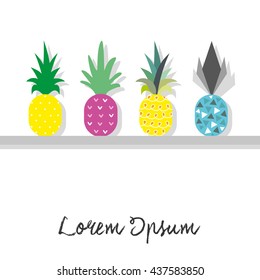 Pineapple. Vector illustration
