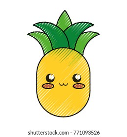 pineapple  vector illustration