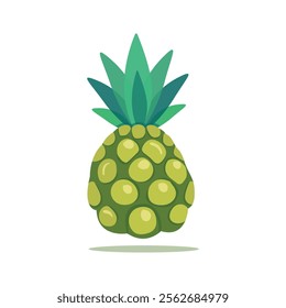 Pineapple vector illustration in cartoon style. funny pineapple in cartoon style.