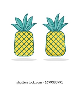 piña vectorial fruta fresca