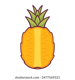 Pineapple vector illustration isolated on a white background