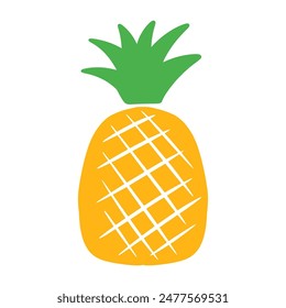 Pineapple vector illustration isolated on a white background