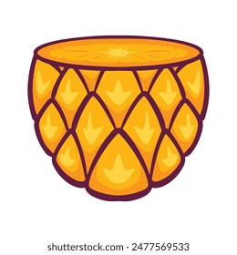 Pineapple vector illustration isolated on a white background