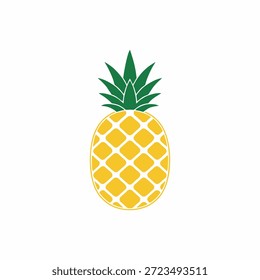 Ananas, Vektorgrafik einzeln auf weißem Hintergrund