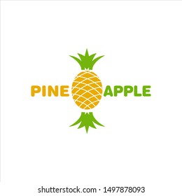 Pineapple Vector Illustration Logo Stock Vector