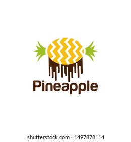 Pineapple Vector Illustration Logo Stock Vector