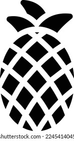 pineapple Vector illustration on a transparent background. Premium quality symmbols. Glyphs vector icons for concept and graphic design. 
