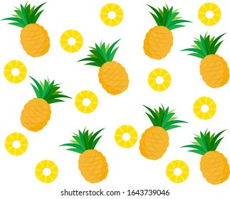 Pineapple vector illustration , Tropical fruit