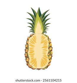 Pineapple vector Illustration for Tropical Fruit and Summer Themed design project icon on white background 